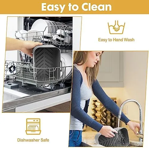 The Silicone Air Fryer Liners 10QT, Reusable Airfryer Basket Liners Rectangular in real use
