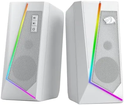 Redragon GS520 Wired 2.0 Channel Stereo Sound Desktop RGB Computer Speakers | Enhanced Auido Review: Tested and Rated