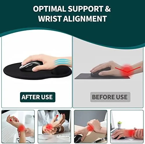 The Mouse Pad with Wrist Rest, Comfortable Computer Mousepad with Gel in real use