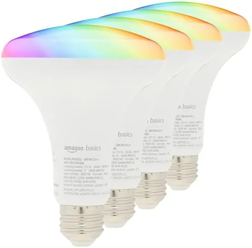 Overview of the Amazon Basics Smart BR30 LED Light Bulbs, Color Changing, 9W