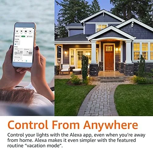 The Amazon Basics Smart BR30 LED Light Bulbs, Color Changing, 9W compared in context