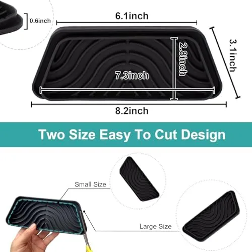 Close look at the Silicone Refrigerator Drip Tray Catcher 2 packs, Protects Ice and build quality