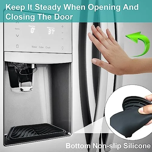 Another view of the Silicone Refrigerator Drip Tray Catcher 2 packs, Protects Ice and