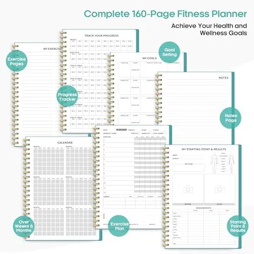 Another view of the Fitness Workout Journal & Log Book for Women & Men