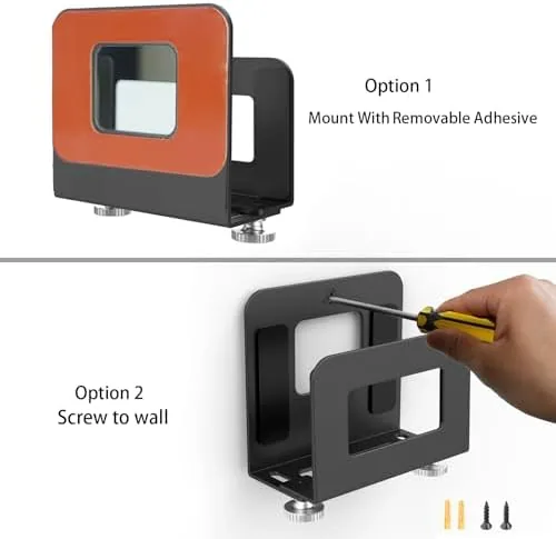 The Adjustable Small Device Wall Mount Holder for Apple TV,ROKU,Router,Modem and in real use