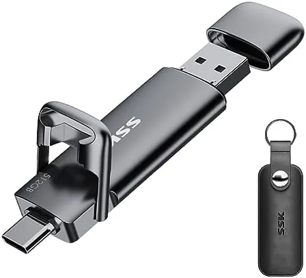 SSK 512GB USB C Flash Thumb Drive up to 550MB/s Dual USB C+A Memory Review: Tested and Rated