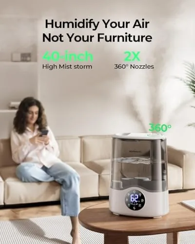 Testing the Homvana Humidifier Large Room, 7L (807ft²) Smart Warm and Cool over two weeks