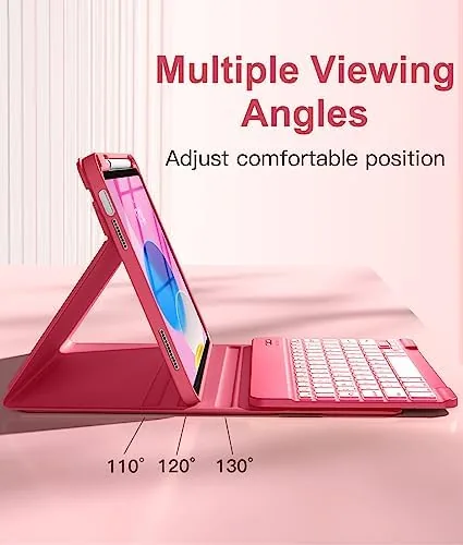 iPad in the Hamile case propped in typing position on a desk