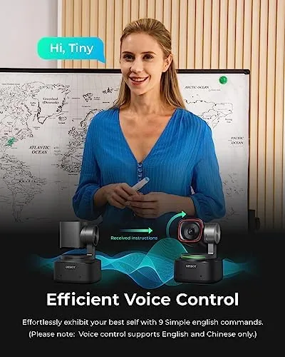 Another view of the OBSBOT Tiny 2 Webcam 4K Voice Control PTZ, AI Tracking