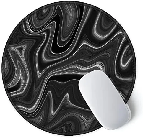 Close look at the ITNRSIIET Round Mouse Pad with Stitched Edge Premium-Textured Waterproof Non-Slip build quality