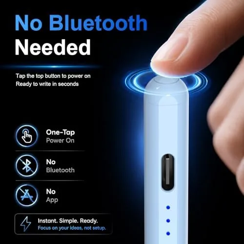 The Stylus Pen for Apple iPad 2018-2026 for Note-Taking Drawing Blue compared in context