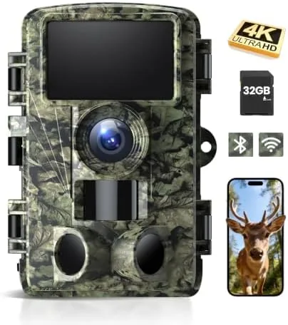 Overview of the 4K 48MP WiFi Trail Camera with Bluetooth App, Night Vision