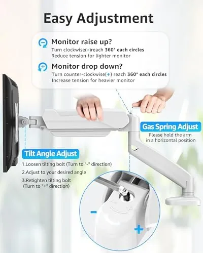 Close look at the MOUNTUP Single Monitor Desk Mount Holds Screen up to 32 build quality