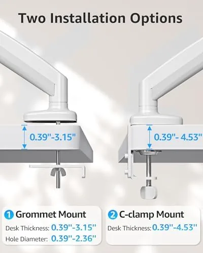 The MOUNTUP Single Monitor Desk Mount Holds Screen up to 32 compared in context