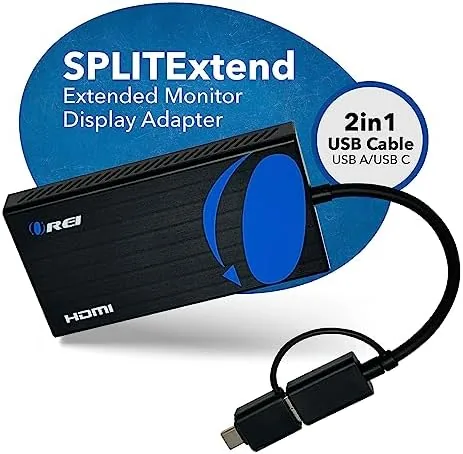 The OREI SplitExtend HDMI Splitter Extended Display for Dual Monitor in real use