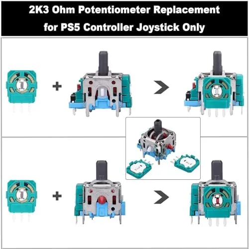 The repaired DualSense controller after installing the new module