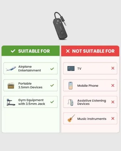 The Avantree Relay Airplane Bluetooth Adapter for 2 AirPods or Headphones compared in context