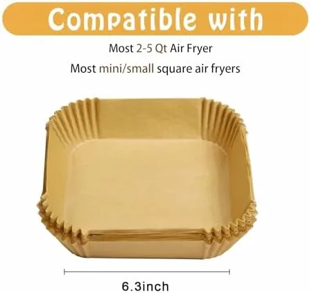 Close look at the 100 Pcs Mini Air Fryer Liners Disposable for Most 2-5 build quality