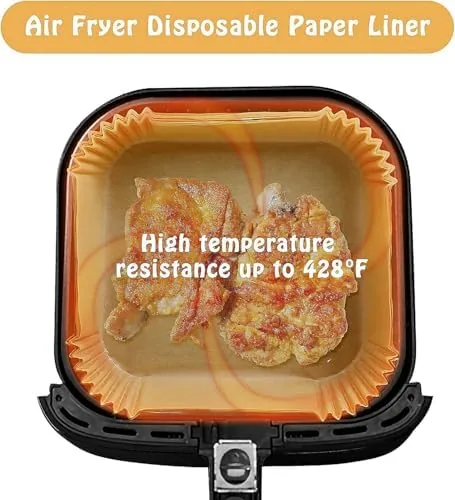 The 100 Pcs Mini Air Fryer Liners Disposable for Most 2-5 compared in context