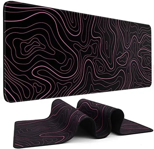 DIGSOM Gaming Mouse Pad, Black with Red Topographic Line, 31.5x11.8in | XL Mouse mat Review: Tested and Rated