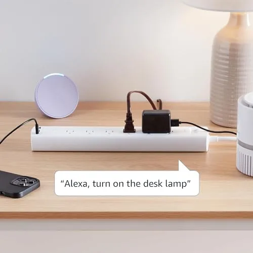 The Amazon Alexa app showing the six individually named outlets