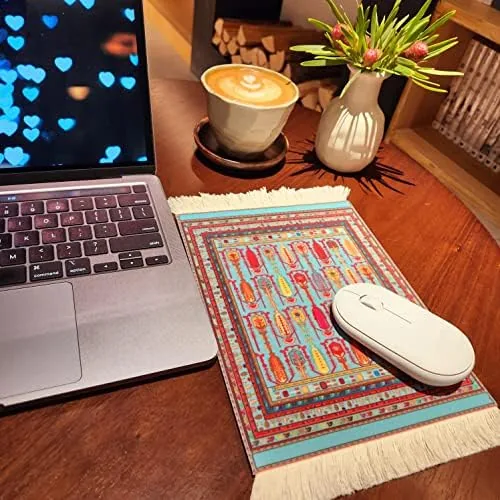 Another view of the Rug Mouse Pad, 2 Pack Woven Rug Bohemian Style Carpet