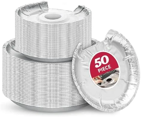 Open box of COZZIVITA round aluminum foil stove burner covers with two sizes