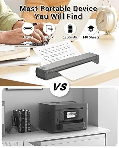 Close look at the Phomemo Inkless Portable Printer for Travel - Wireless Thermal Printer build quality