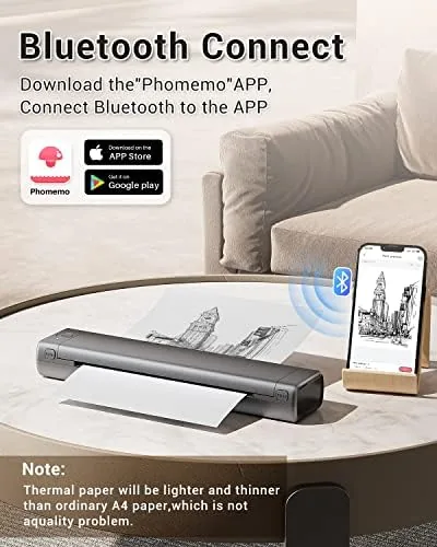 The Phomemo Inkless Portable Printer for Travel - Wireless Thermal Printer in real use