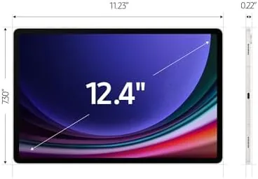Edge on view of the slim aluminum frame and magnetic S Pen strip