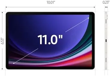 Back of the Tab S9 showing the aluminum panel and S Pen magnetic dock