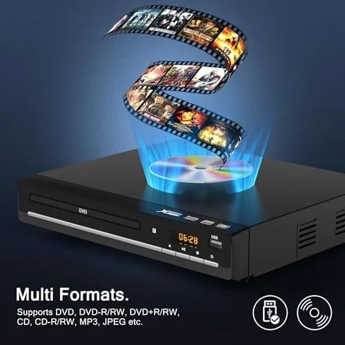 Close look at the DVD Players for TV with HDMI,Plays All Regions and Formats,CD build quality