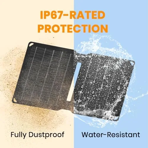 The 10W Solar Panels Portable (5V 2A Max),Foldable Solar Charger with in real use
