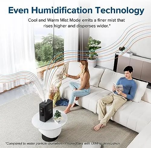 The Levoit 6L Smart Warm and Cool Mist Humidifiers for Home in real use