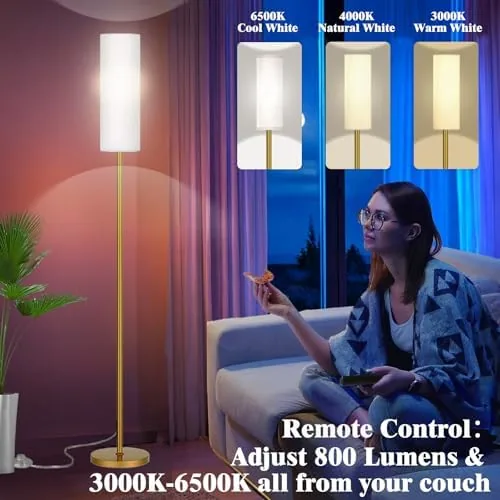 The lamp casting multiple color swatches across a white wall during testing