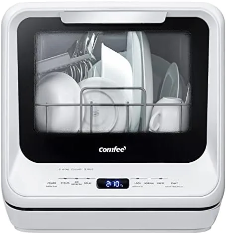 COMFEE' Portable Dishwasher Countertop with 5L Built-in Water Tank, No Hookup Needed, 6 Programs Review: Tested and Rated