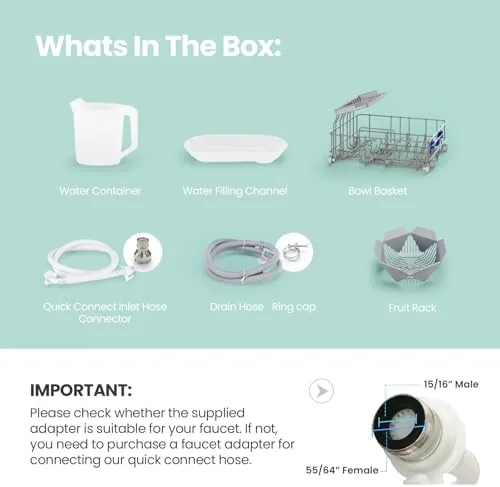 Close look at the COMFEE' Portable Dishwasher Countertop with 5L Built-in Water Tank, No build quality