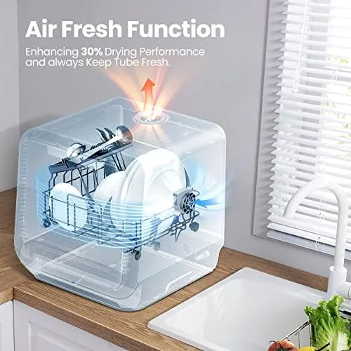 Testing the COMFEE' Portable Dishwasher Countertop with 5L Built-in Water Tank, No over two weeks