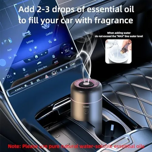 The SEEDSEEL Car Aromatherapy Diffusers for Essential Oils,Mini USB Air Scent in real use