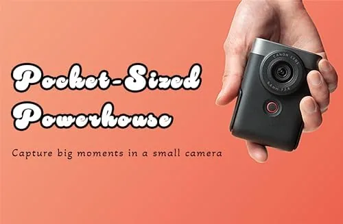 A frame from a handheld vlog showing a person walking outdoors in daylight
