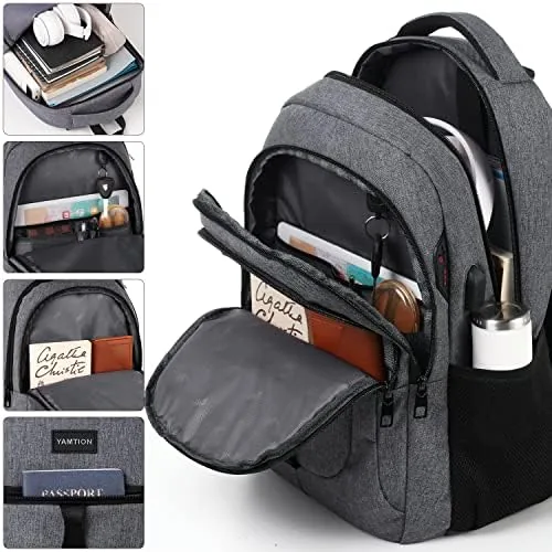 The YAMTION 17 inch Backpack Bookbag for Men and Women Laptop in real use