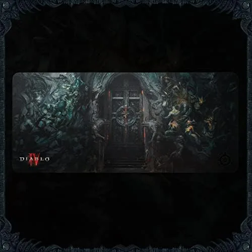 Close look at the SteelSeries QcK Gaming Mouse Pad - Diablo IV Edition build quality