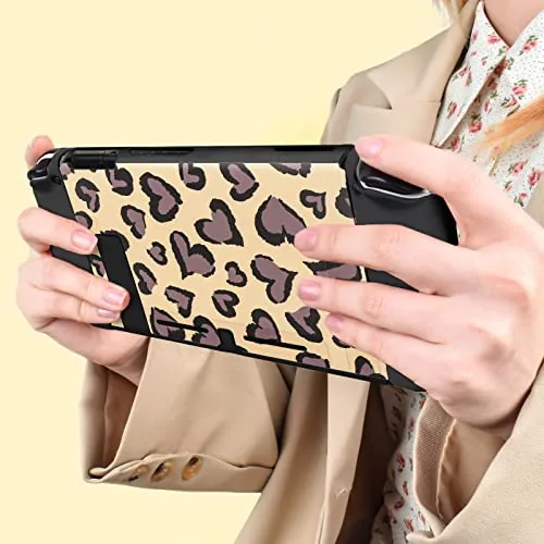 The DLseego Brown Love Leopard Carrying Case for Switch, Cute Silicone compared in context