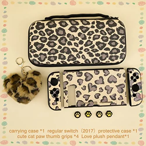 Testing the DLseego Brown Love Leopard Carrying Case for Switch, Cute Silicone over two weeks