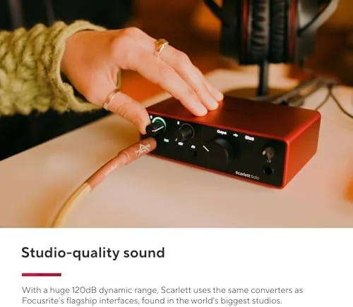 The Focusrite Scarlett Solo Studio 4th Gen USB Audio Interface Bundle compared in context