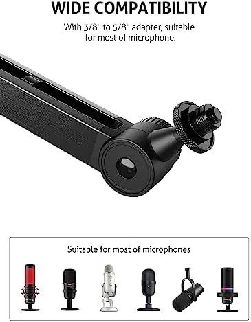 Close look at the Blue Yeti Microphone Boom Arm - Upgraded Heavy Duty Boom build quality