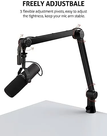 Another view of the Blue Yeti Microphone Boom Arm - Upgraded Heavy Duty Boom