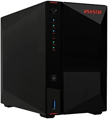 Overview of the Asustor AS5402T, 2 Bay NAS, Intel Quad-Core 2.0GHz CPU, 4X