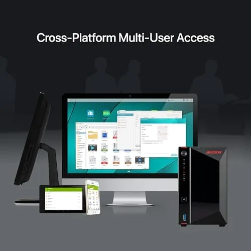 The Asustor AS5402T, 2 Bay NAS, Intel Quad-Core 2.0GHz CPU, 4X compared in context