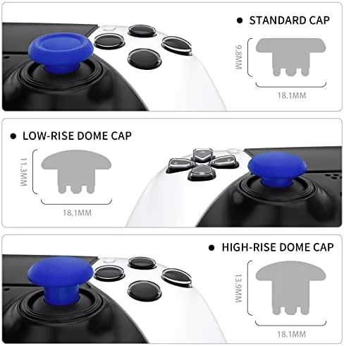 Swapping a blue thumbstick cap onto the PS5 Edge stick module